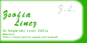 zsofia lincz business card