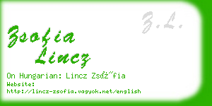 zsofia lincz business card